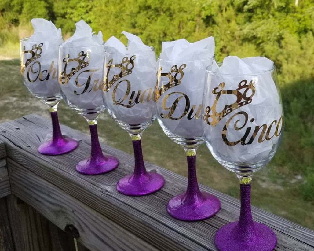 Wine Glasses  Tiny's Creations LLC