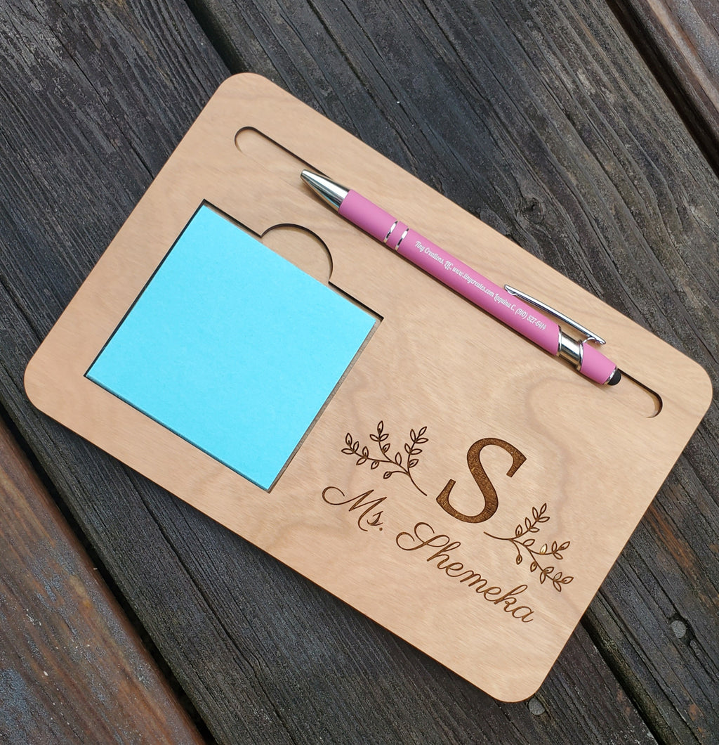Personalized Sticky Note Holder