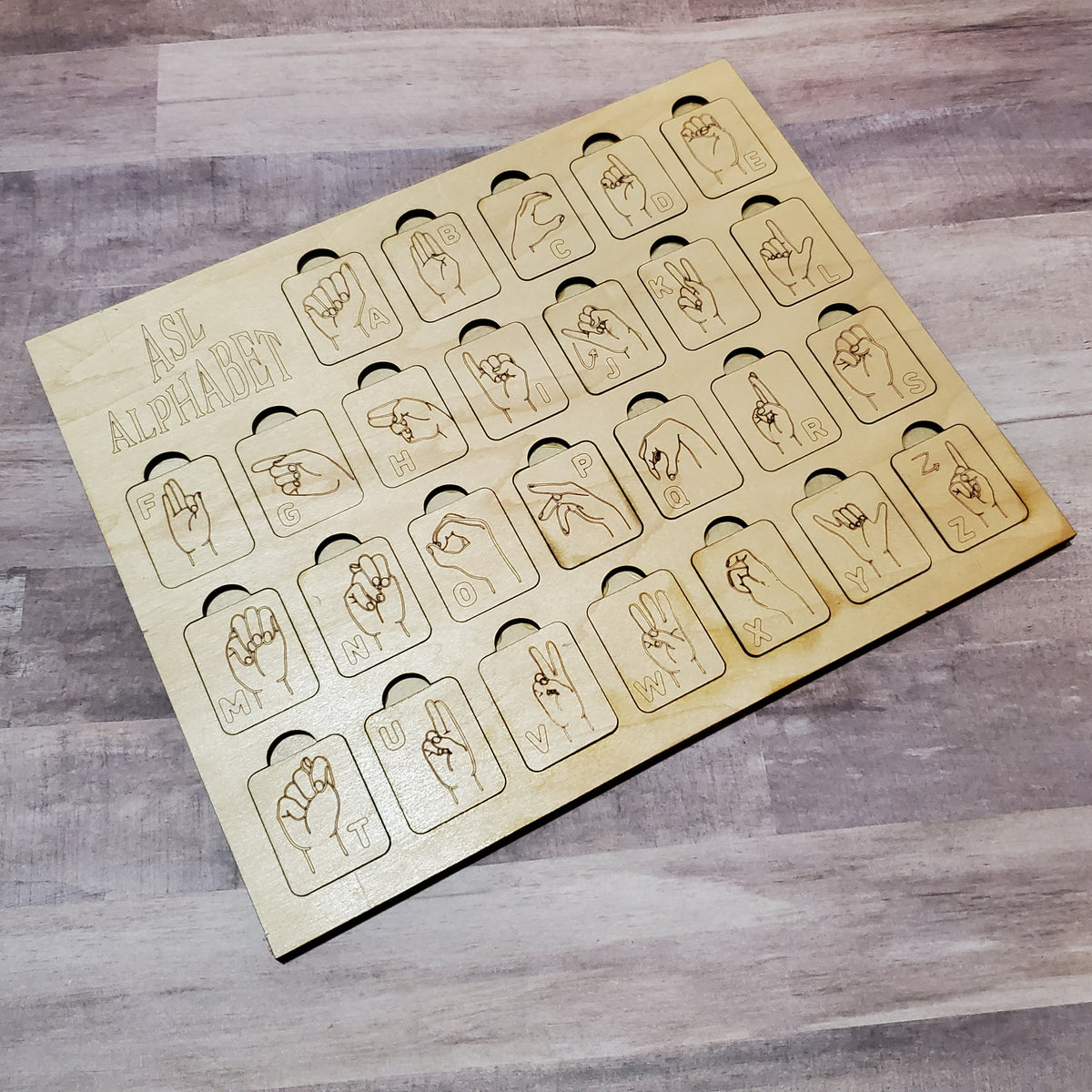 American Sign Language Alphabet Puzzle – Tiny's Creations LLC