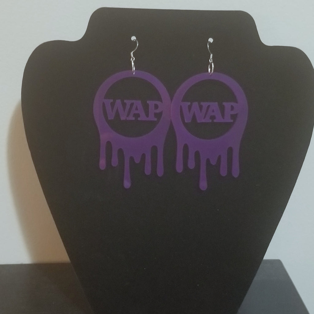WAP acrylic earrings