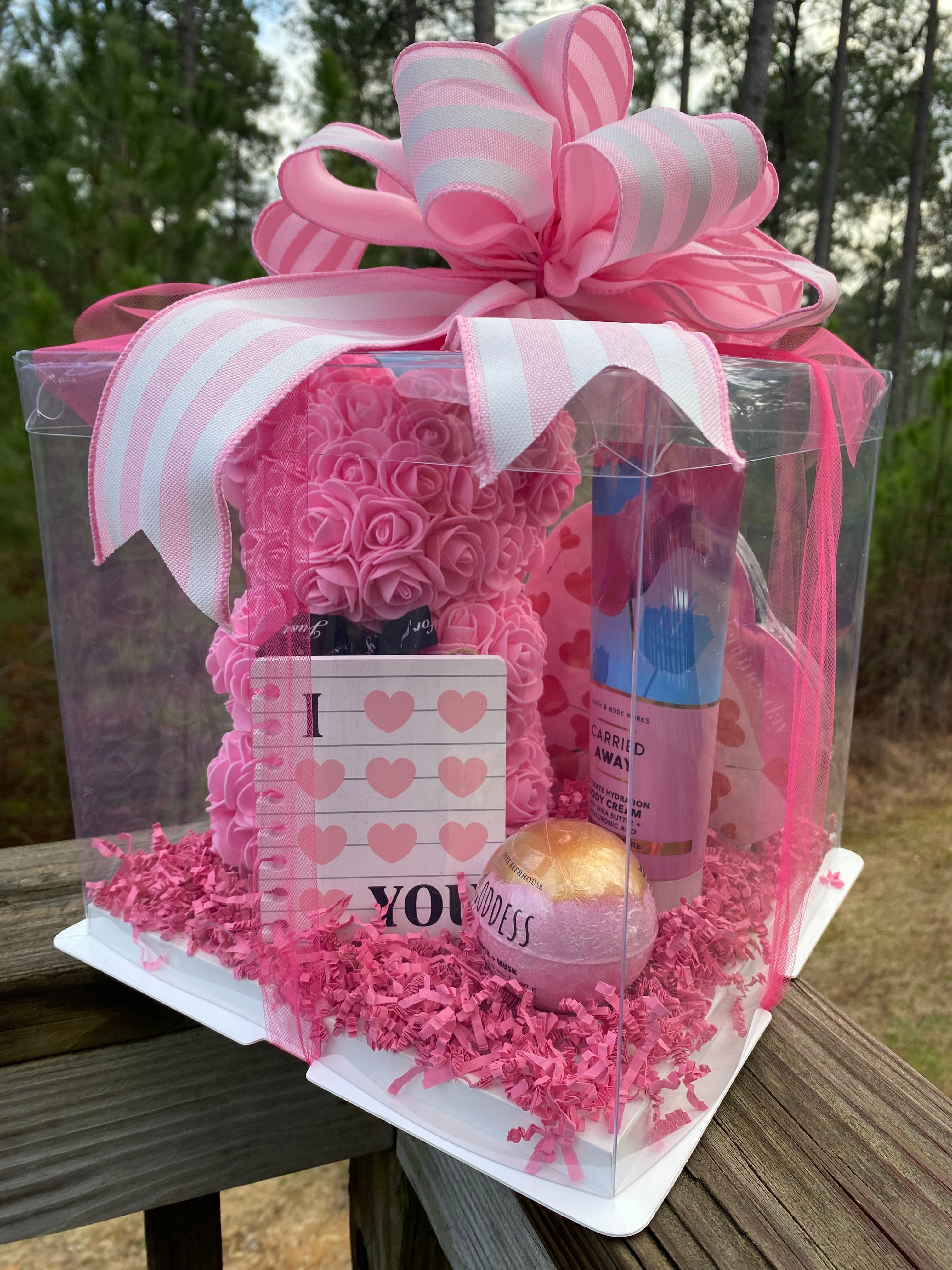Pink Rose Bear Gift Set