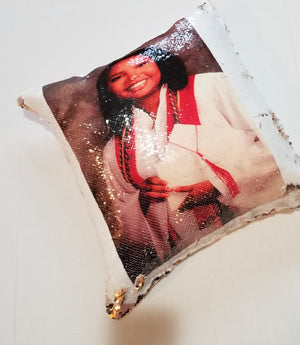 Personalized Sequin Pillow-Custom Pillow-Photo Pillow