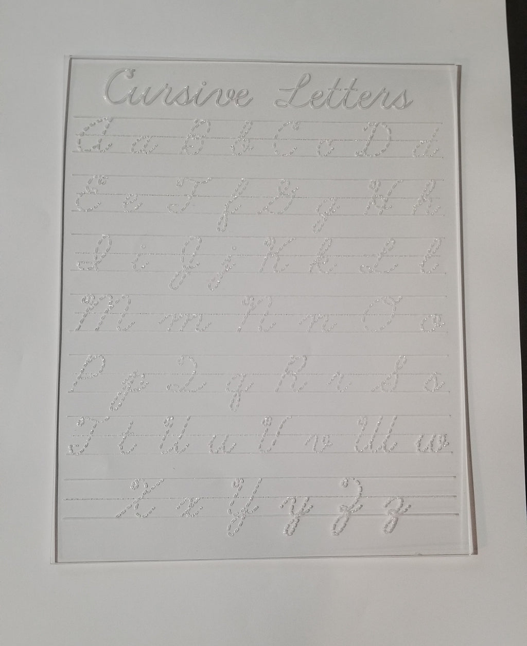 Cursive Letter Dry Erase Board