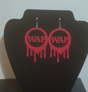WAP acrylic earrings