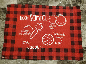 Personalized Santa's Cookies and Milk Mat