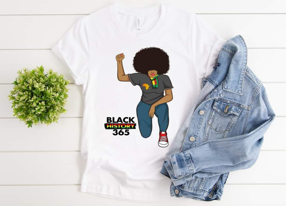Black History 365 Tee-Unity Fist Tee