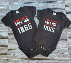 Infant Juneteenth Onesie-Toddler Juneteenth Tee-Free Since 1865-Juneteenth Celebration-For the Culture-African American Culture