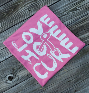 Love, Hope, Cure Breast Cancer Awareness Tee
