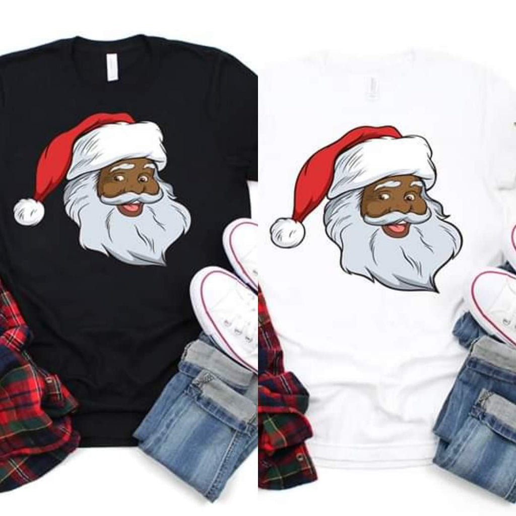 Black Santa Tee-Adult