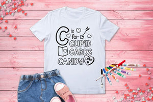 C Is For Cupid Coloring Shirt