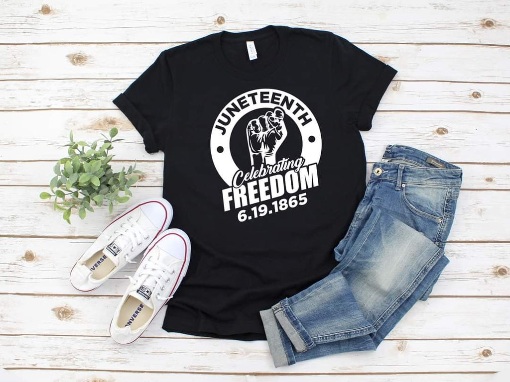 Adult Juneteenth Celebrating Freedom Tee