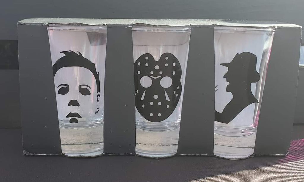 Horror Movie Character Shot Glasses