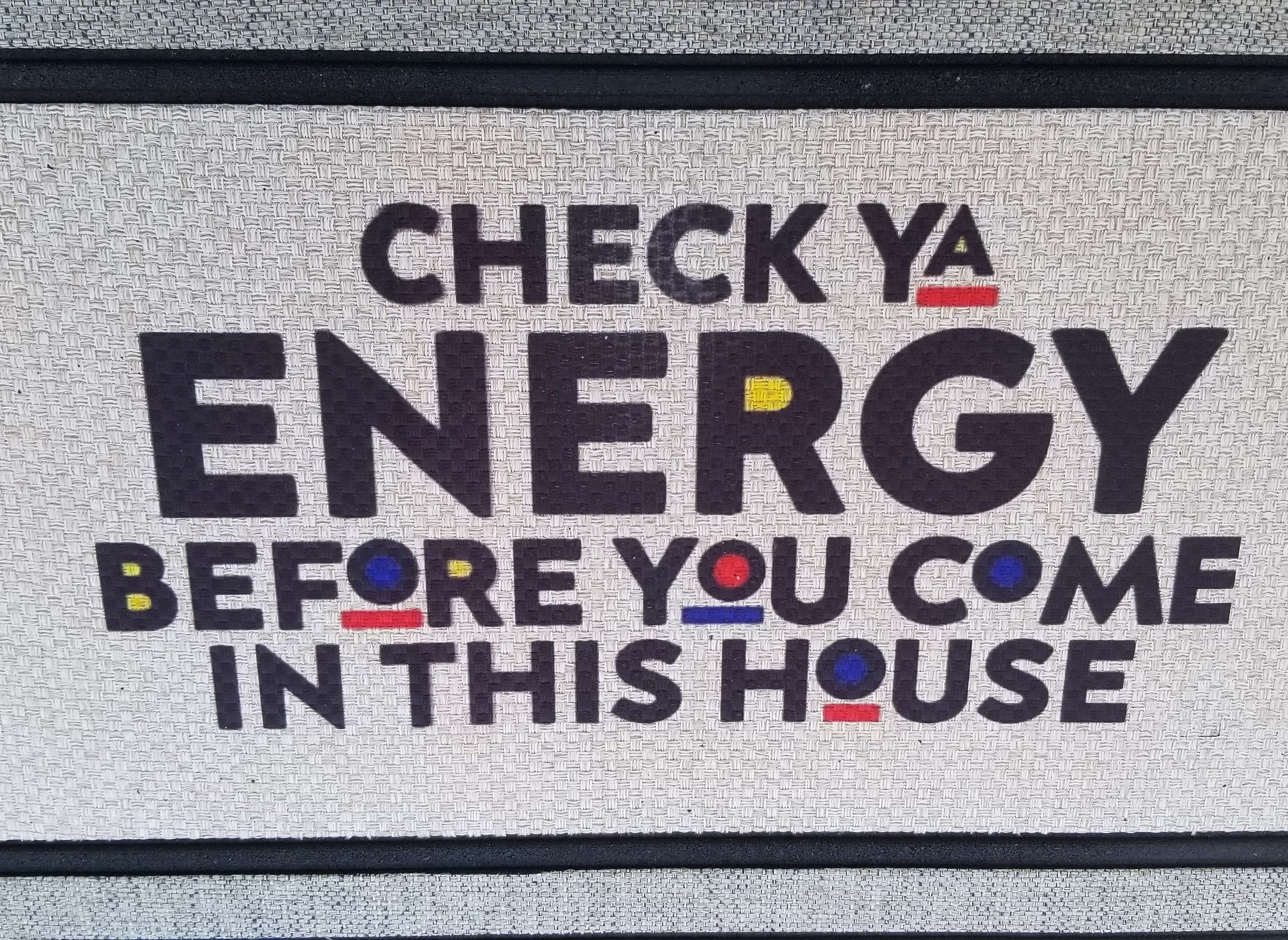 Check Your Energy Door Mat