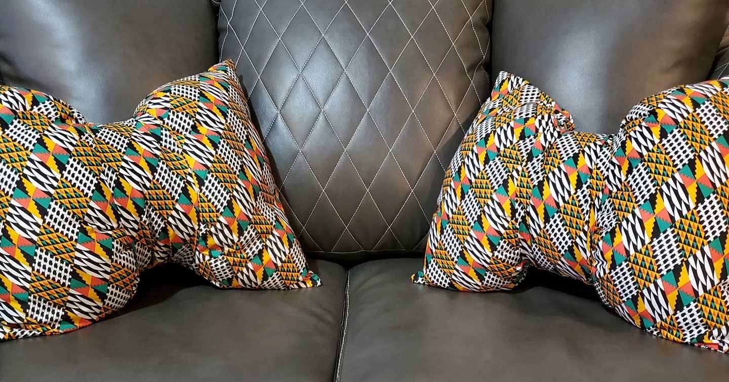 Ankara Print Bow Pillow