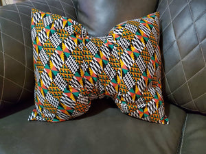 Ankara Print Bow Pillow