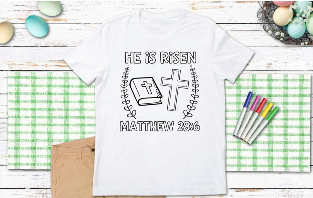 He Is Risen Coloring Shirt